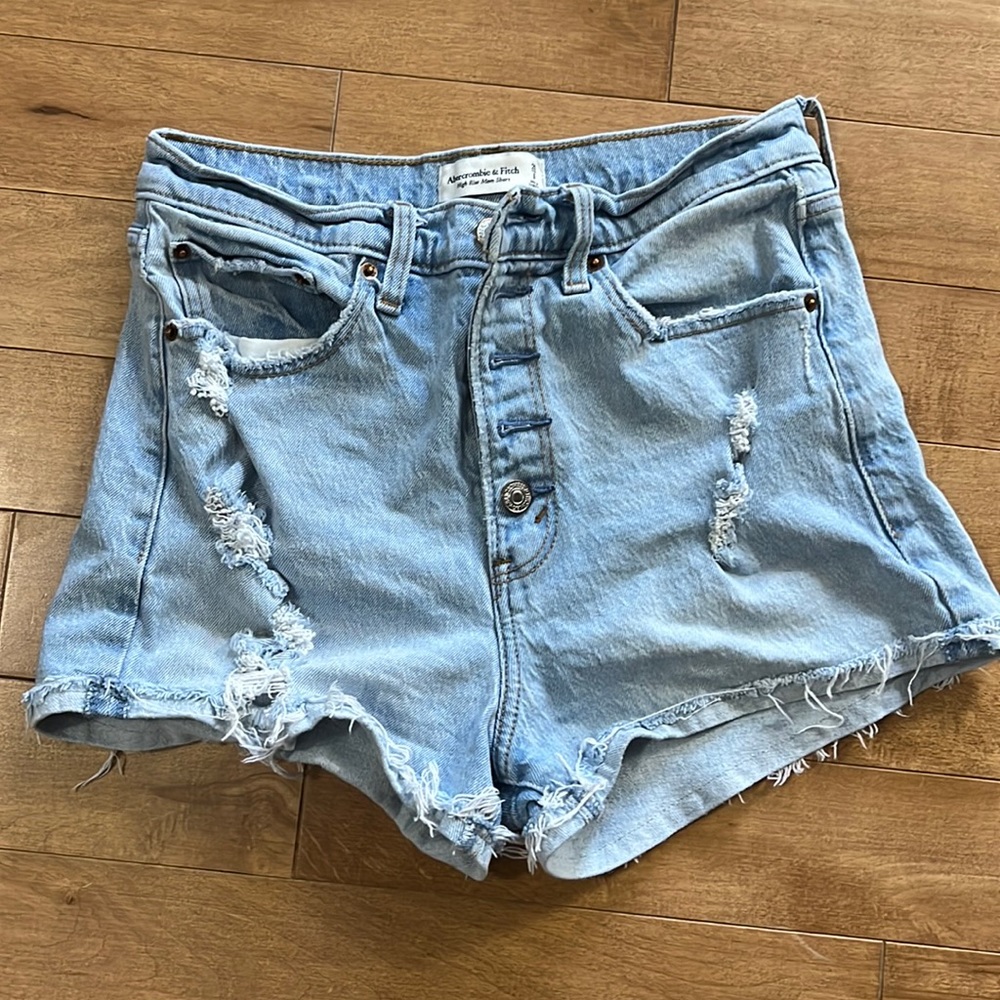 High rise jean shorts
